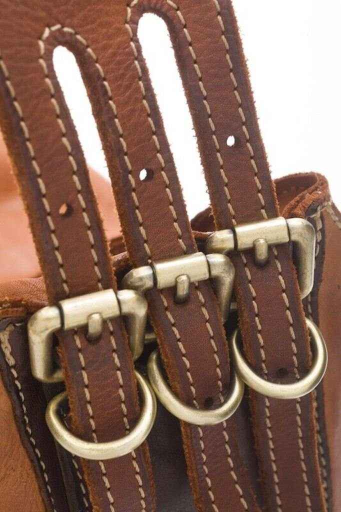 BZNA Schultertasche Branka Cognac Italy Designer Ledertasche Umhängetasche
