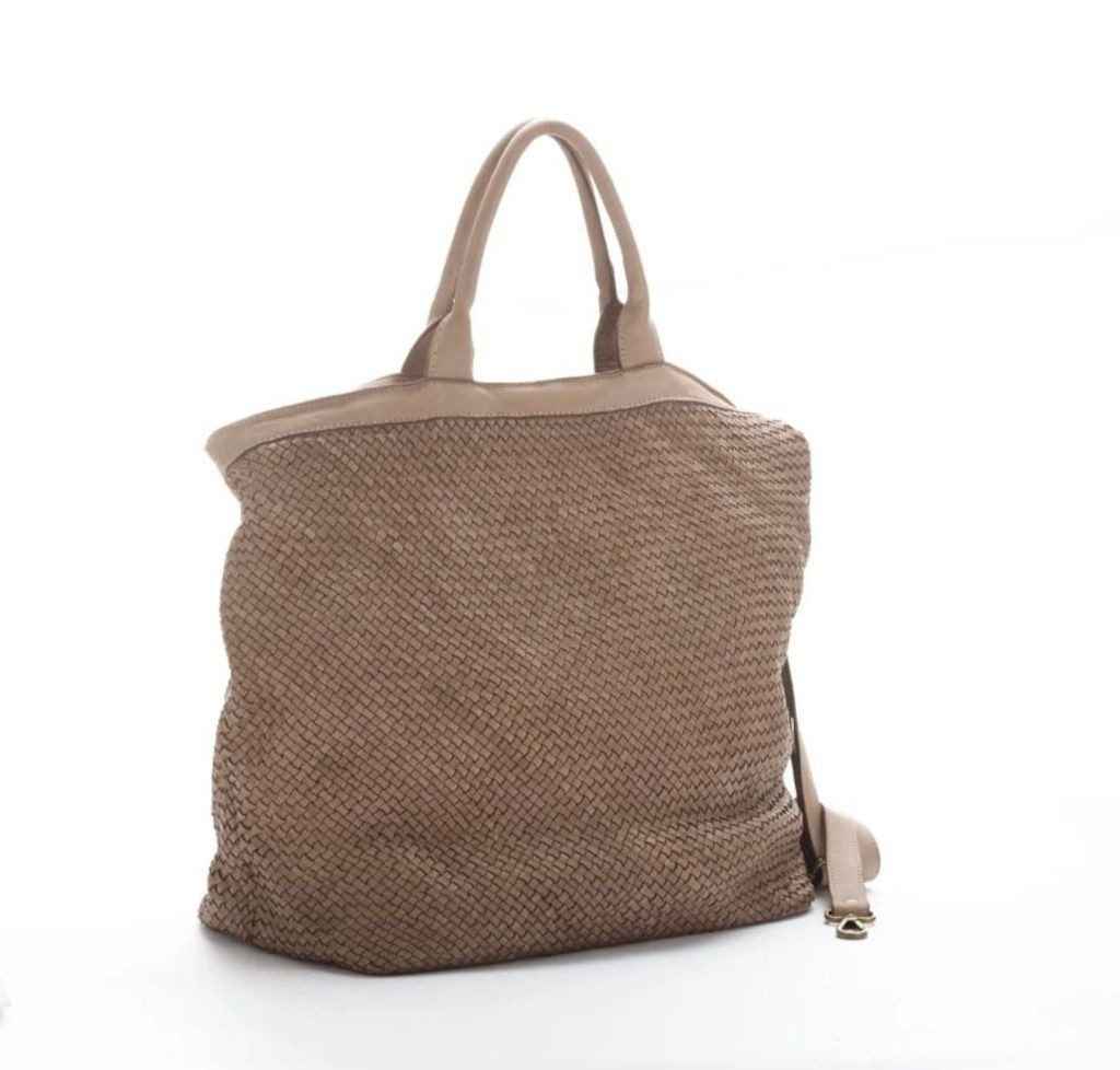 BZNA Bag Naomi Taupe Italy Designer Damen Handtasche Tasche Ledereder Shopper