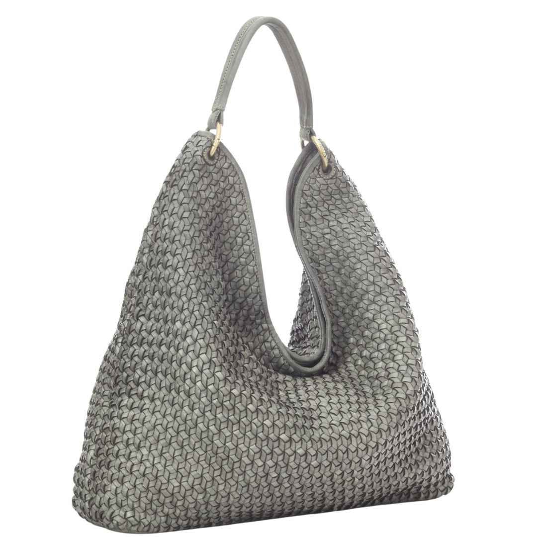 BZNA Bag Sanja Grau Italy Designer Damen Handtasche Schultertasche Tasche