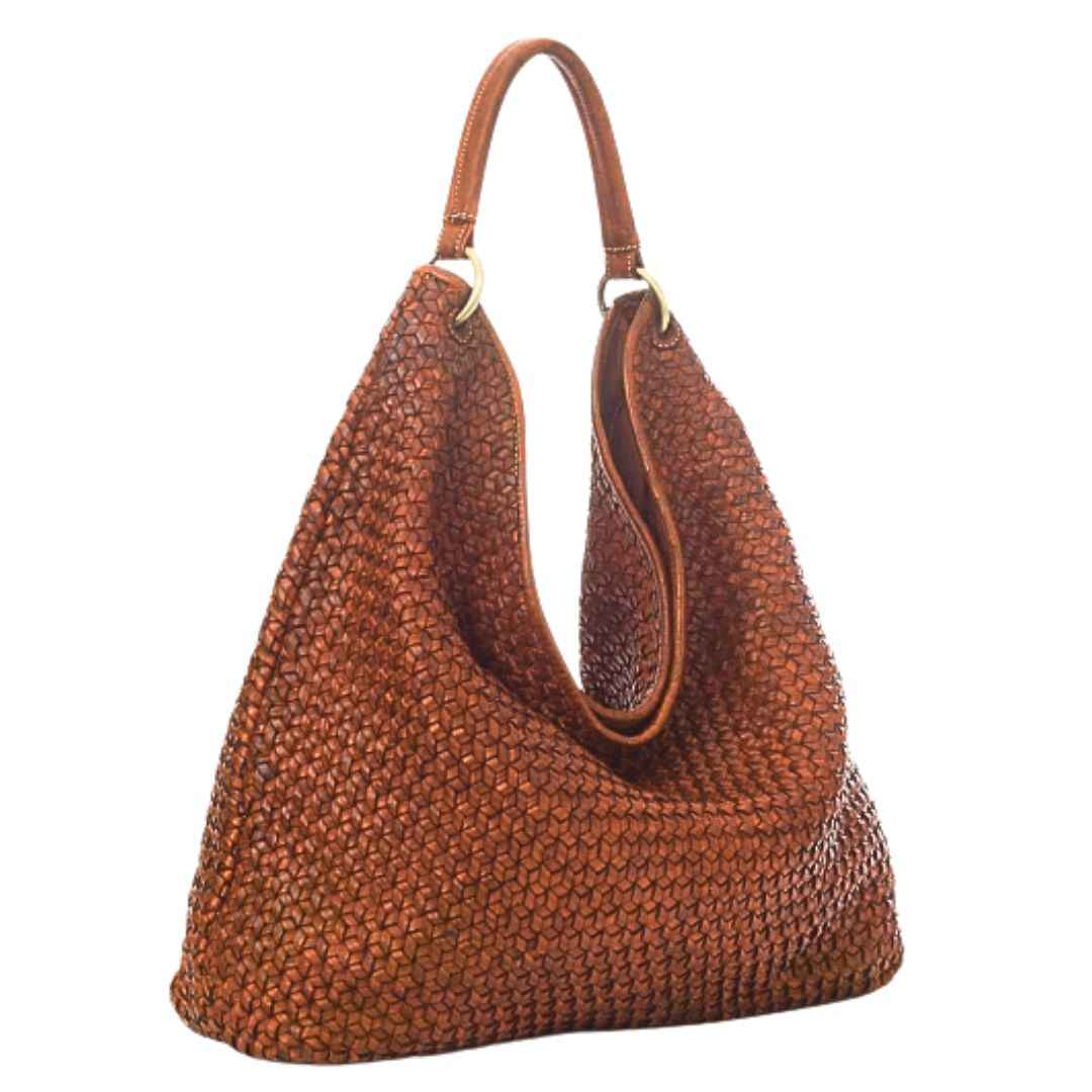 BZNA Bag Sanja Cognac Italy Designer Damen Handtasche Schultertasche Tasche
