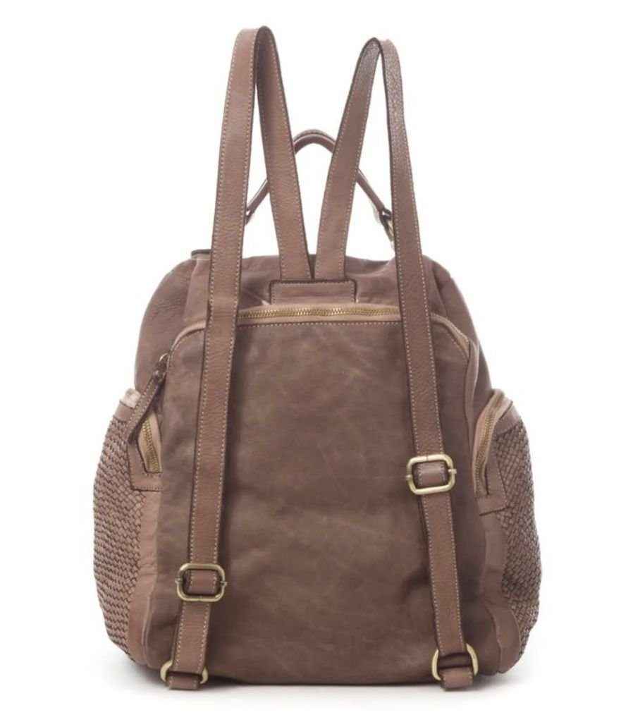 BZNA Bag Svetta Gelb Backpacker Designer Rucksack Damenhandtasche Schultertasche Leder Nappa