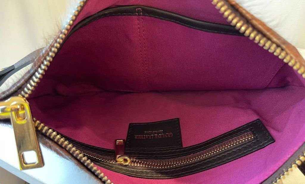 BZNA Bag Umhängetasche Ony Bordeaux Fell Clutch Designer Handtasche Schultertasche