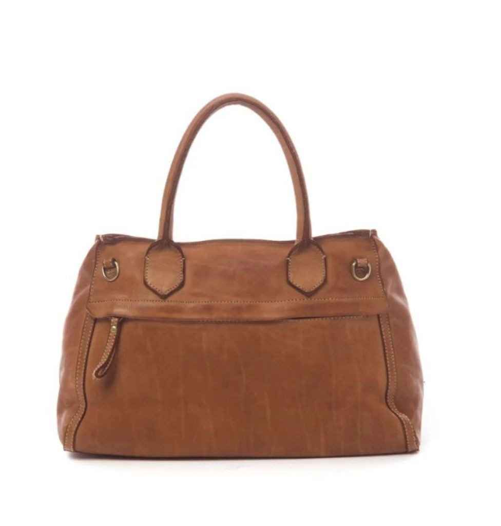 BZNA Bag Lauren Cognac Designer Ledertasche Tragetasche Handtasche