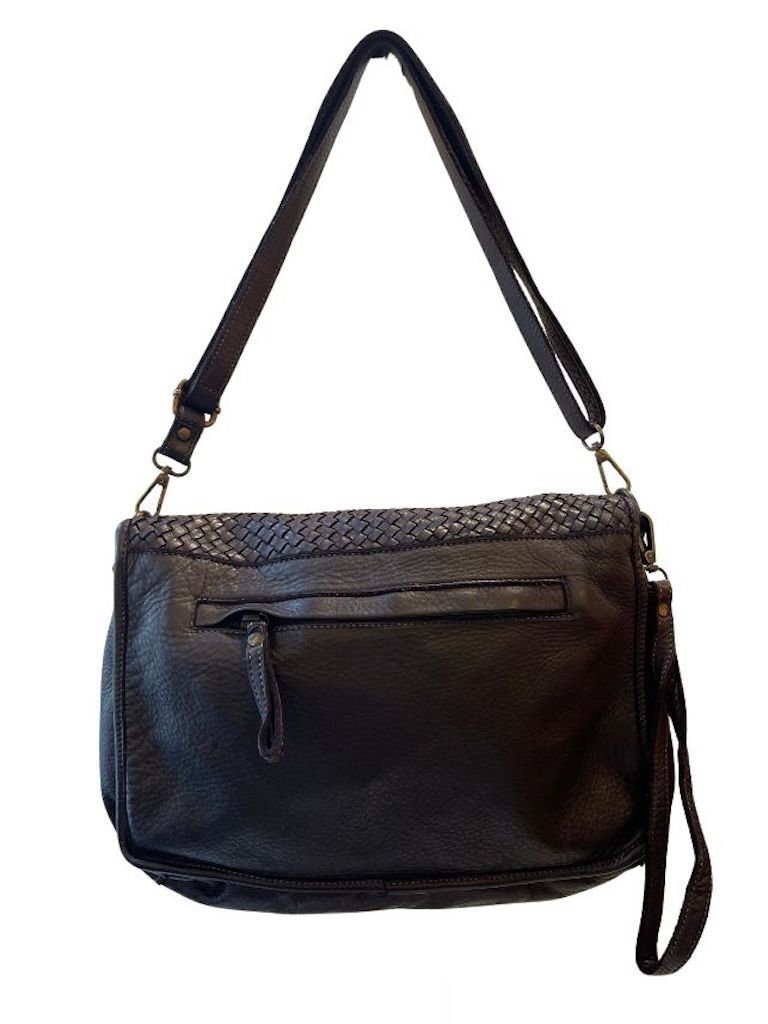 BZNA Bag Jassy Schwarz Italy Designer Clutch Umhängetasche Damen Handtasche - B Z N A