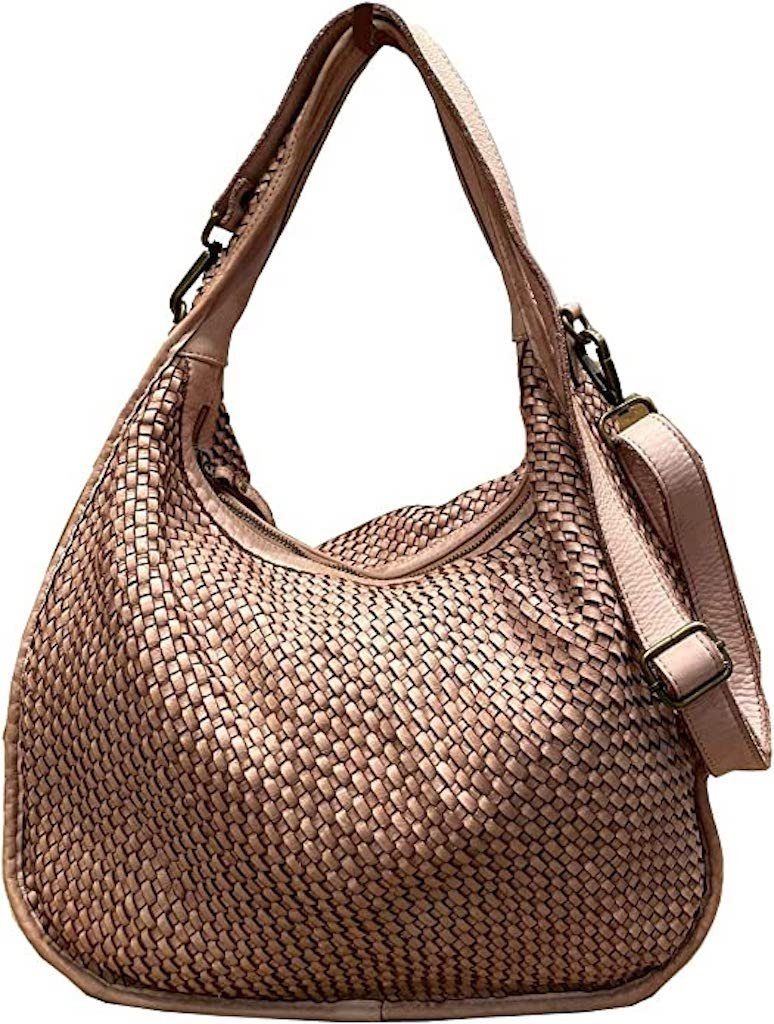 BZNA Bag Sanna Rose Italy Designer Damen Handtasche Schultertasche Tasche Leder - B Z N A