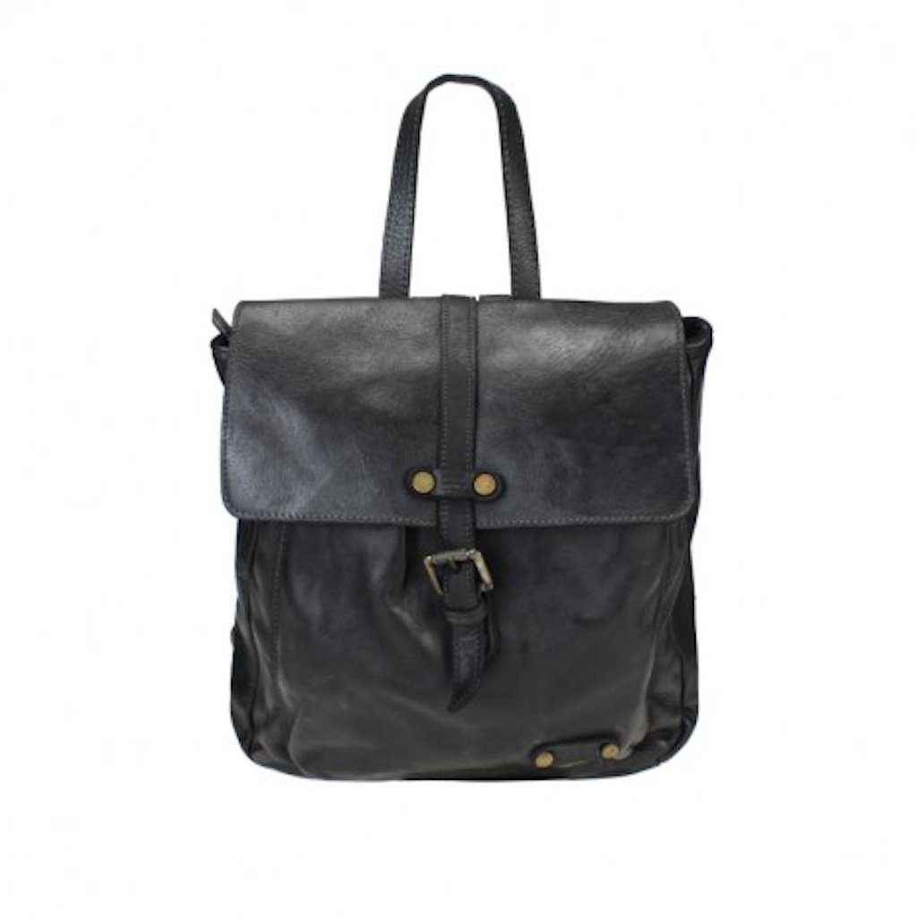 BZNA Bag Palma Schwarz Backpacker Designer Rucksack Handtasche Schultertasche
