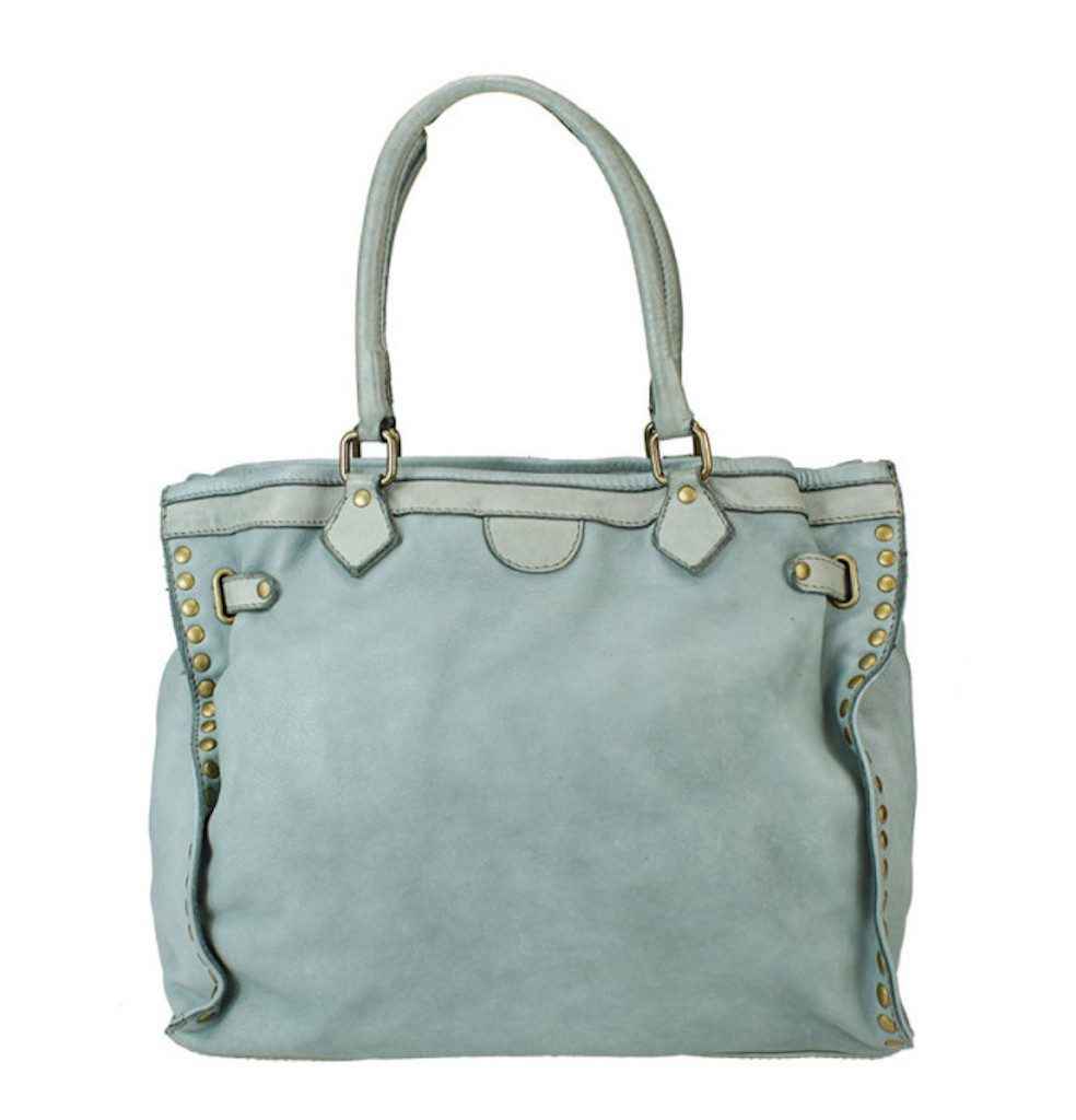 BZNA Bag Sue Hellblau Italy Designer Messenger Shopper Handtasche Schultertasche Tasche