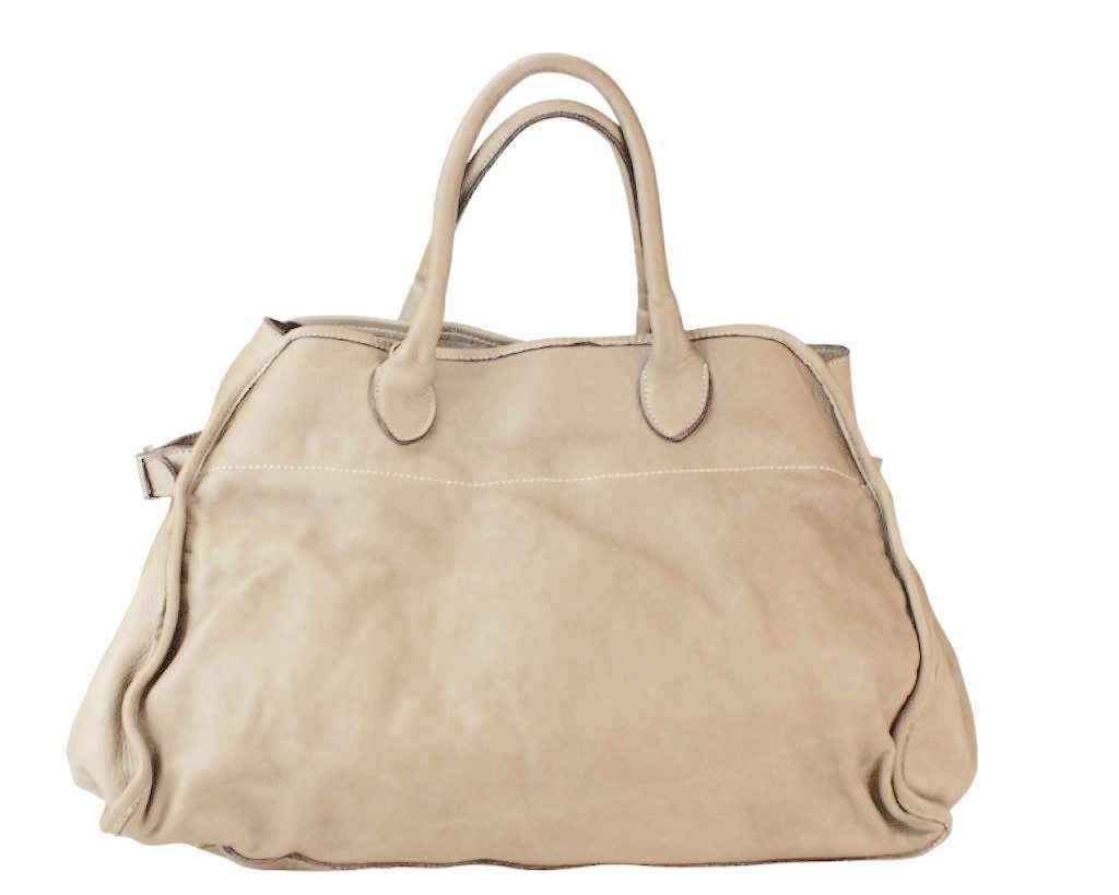 BZNA Bag Bellamy Beige Italy Designer Handtasche Schultertasche Tasche Leder Neu