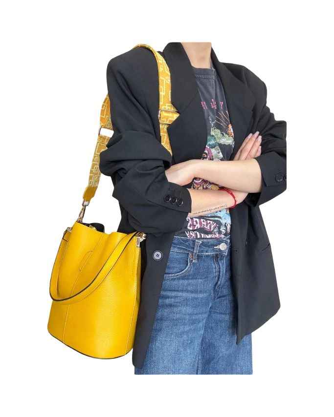 BZNA Bag Shirinia Cognac Leder Italy Damen Handtasche Schultertasche Tasche