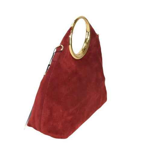 BZNA Bag Ciana Schwarz Wildleder Italy Damen  Handtasche Schultertasche Tasche
