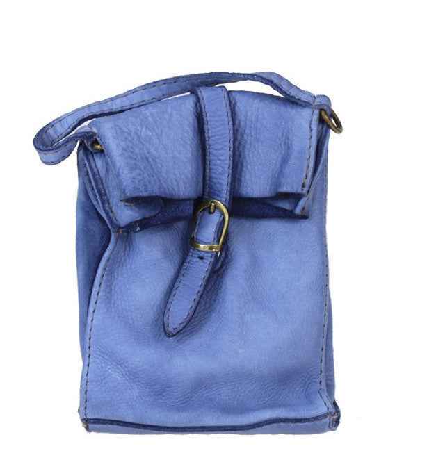 BZNA Bag Finja Jeans Blau Designer mobile Handytasche Ledertasche Umhängetasche