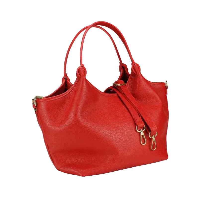 BZNA Bag Mette Rot Leder Italy Damen Shopper Handtasche Schultertasche Tasche