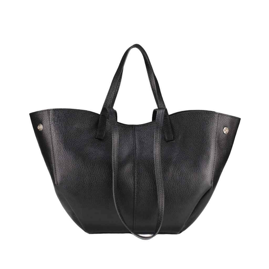 BZNA Bag Melina Schwarz Leder Italy Damen Shopper Handtasche Schultertasche Tasche
