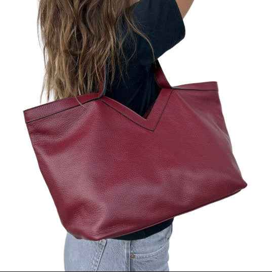 BZNA Bag Tuana Cognac Leder Italy Damen Handtasche Schultertasche Tasche