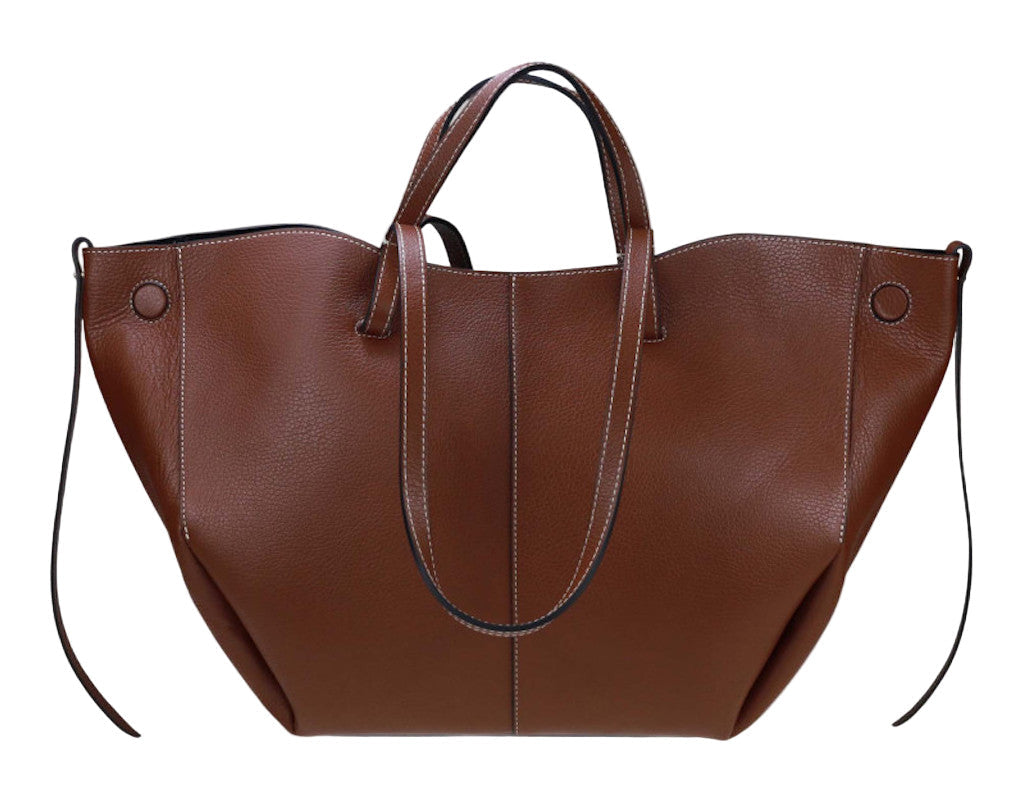 BZNA Bag Funny Marrone Leder Italy Damen Shopper Handtasche Schultertasche Tasche - B Z N A