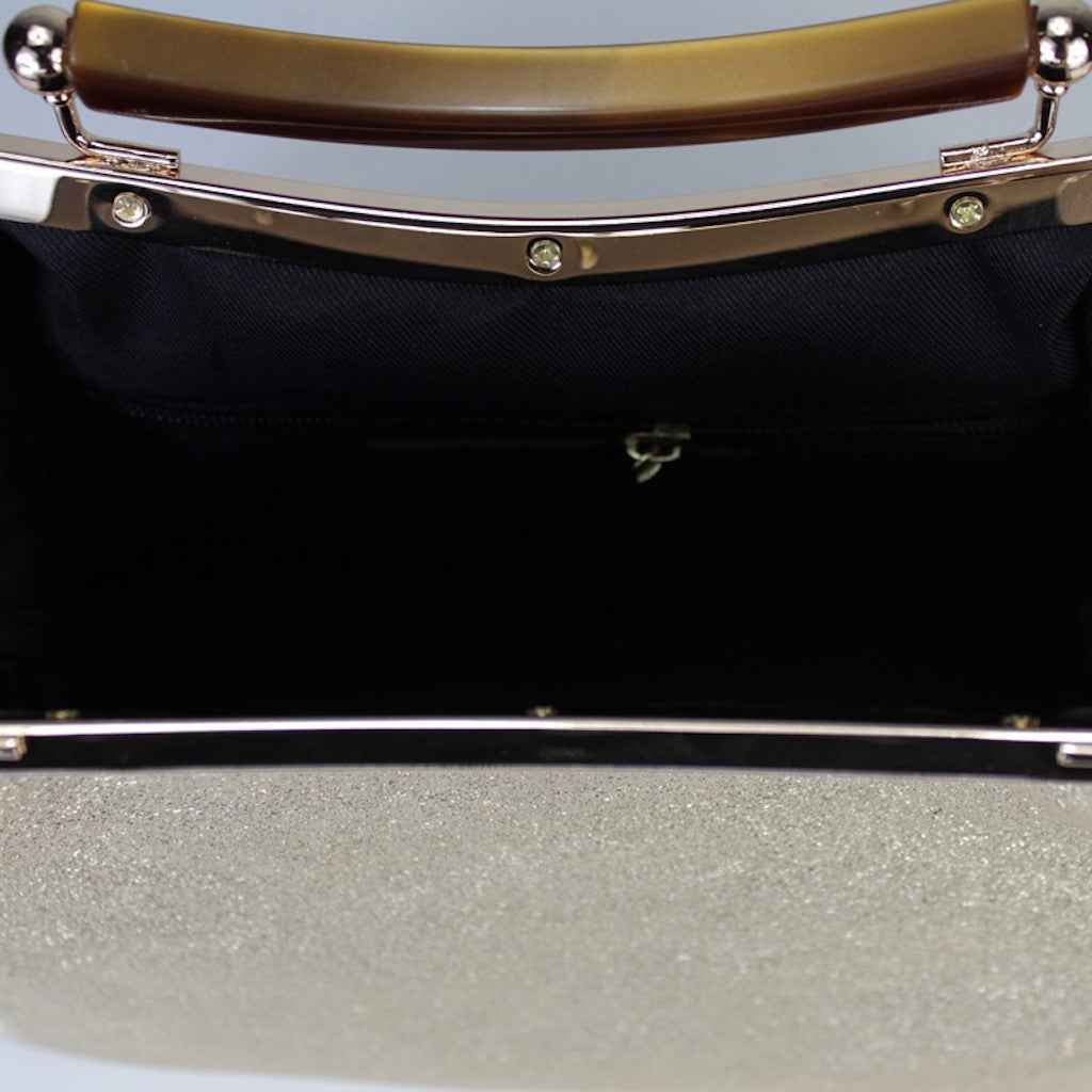 BZNA Bag Xavienne Ferro Metalicca Leder Italy Damen Clutch Handtasche Schultertasche