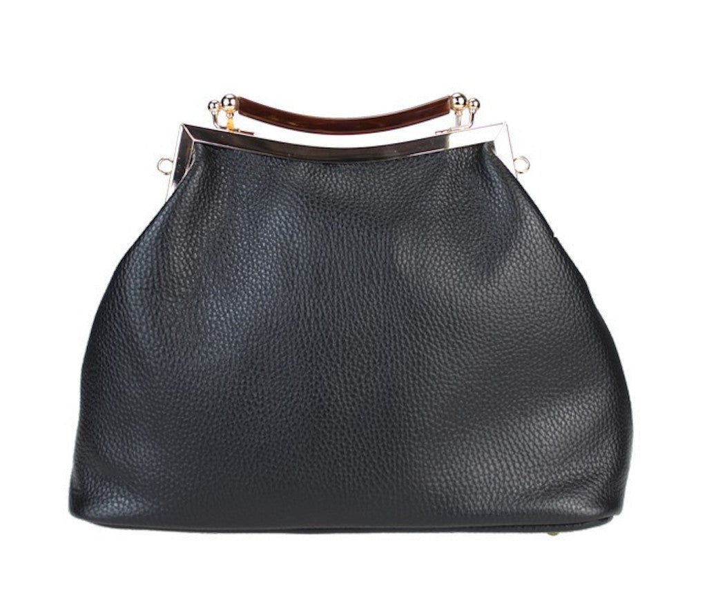 BZNA Bag Lunna Nero Leder Italy Damen Clutch Handtasche Schultertasche - B Z N A