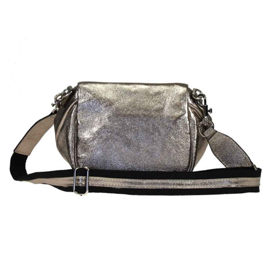 BZNA Bag Yael Oro Rosa Metalicca Leder Italy Damen Funny Bag Clutch Handtasche Schultertasche