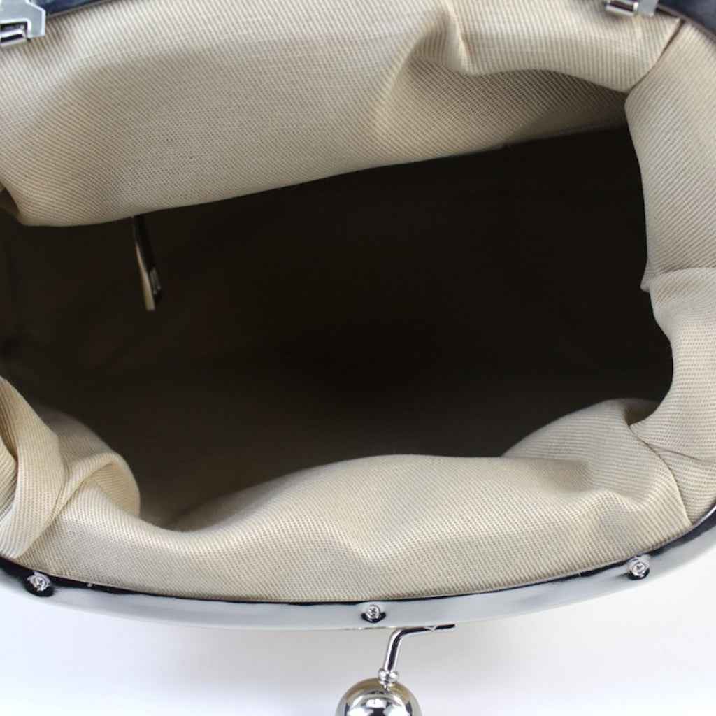 BZNA Bag Xandra Oro Metalicca Leder Italy Damen Clutch Handtasche Schultertasche