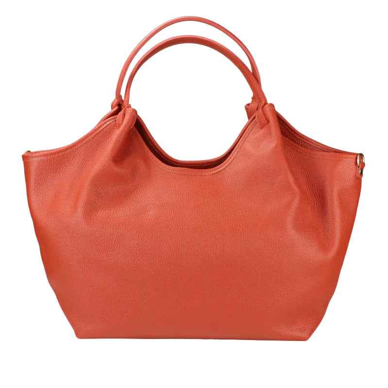 BZNA Bag Mette Orange Leder Italy Damen Shopper Handtasche Schultertasche Tasche