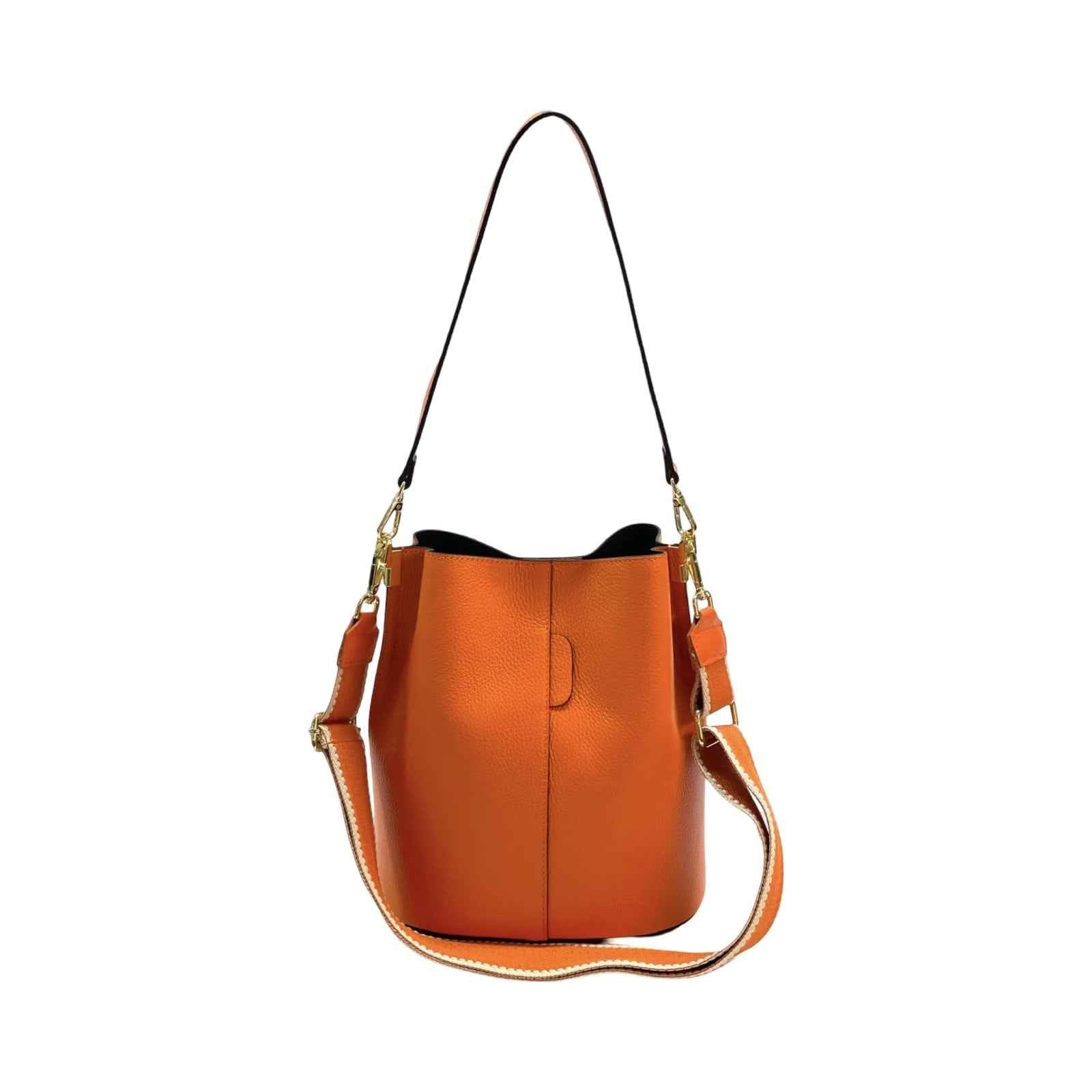 BZNA Bag Shirinia Orange Leder Italy Damen Handtasche Schultertasche Tasche