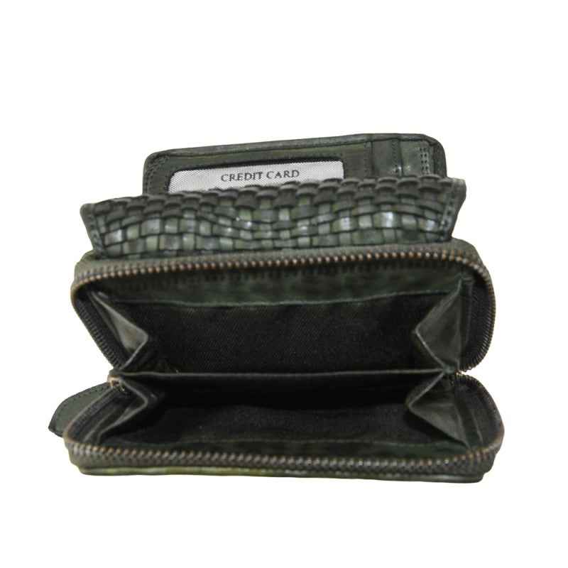 BZNA Berlin Gia Grün Wallet Leather Leder Portemonnaie Geldbörse Clutch