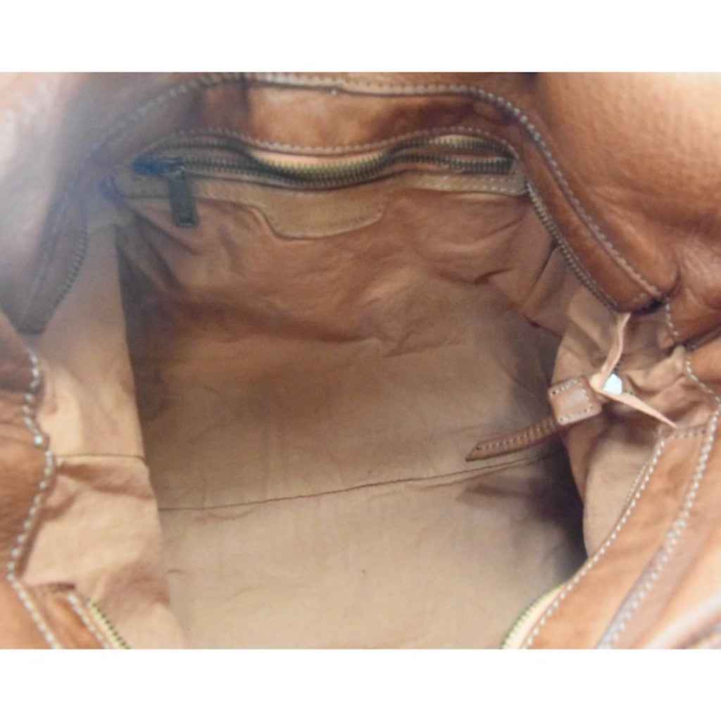 BZNA Bag Zinnia Taupe Italy Designer Handtasche Schultertasche Tasche Leder Shopper